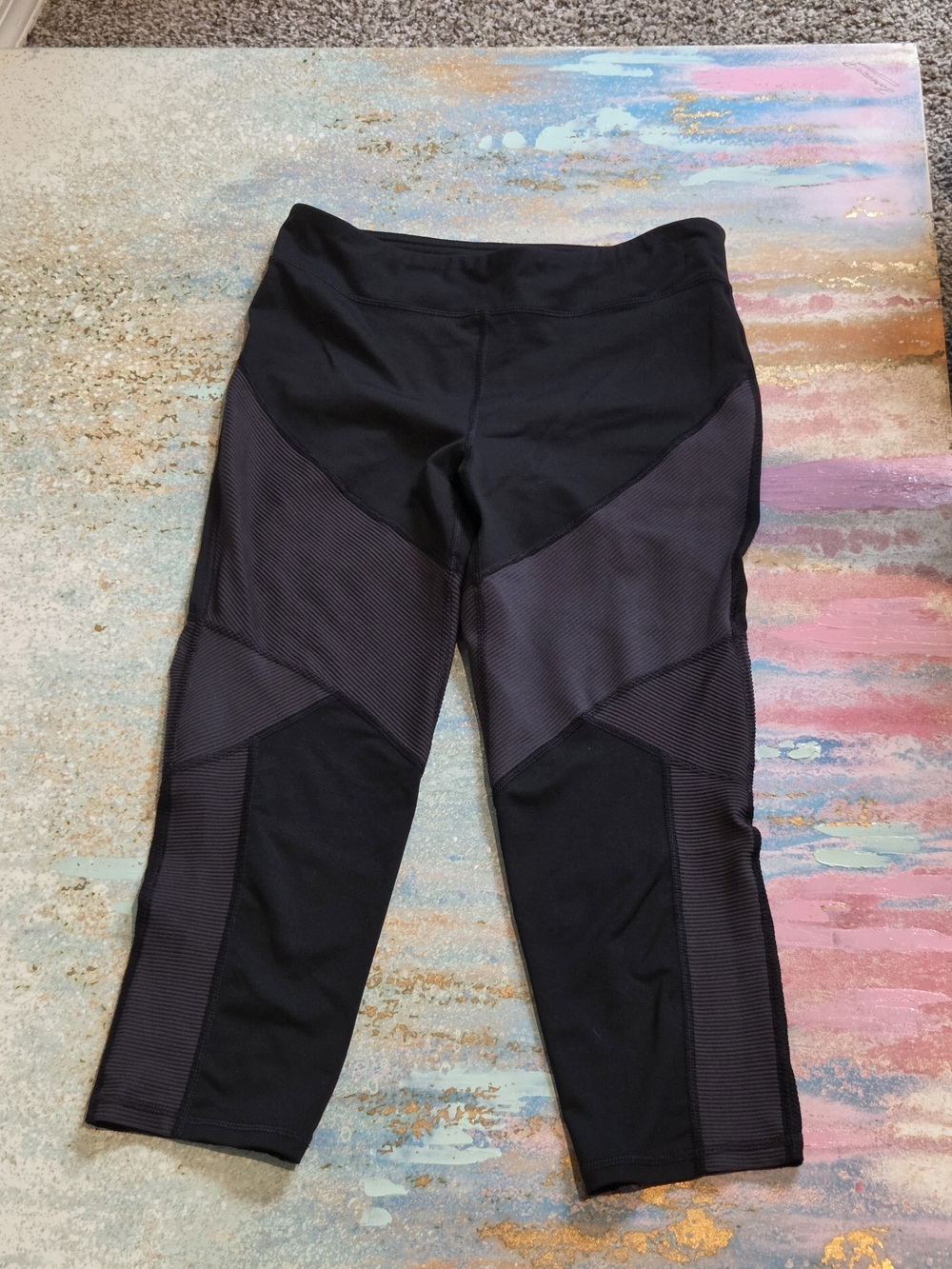 Champion Black Athletic Leggings with Logo Tag